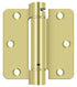 Deltana DSH35R43 3-1/2" x 3-1/2" x 1/4" Spring Hinge; Bright Brass Finish Sparrow Supply