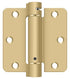 Deltana DSH35R44 3-1/2" x 3-1/2" x 1/4" Spring Hinge; Satin Brass Finish