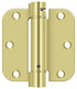 Deltana DSH35R53 3-1/2" x 3-1/2" x 5/8" Spring Hinge; Bright Brass Finish Sparrow Supply