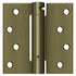 Deltana DSH44U5 4" x 4" Spring Hinge; Antique Brass Finish