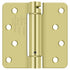 Deltana DSH4R43 4" x 4" x 1/4" Spring Hinge; Bright Brass Finish Sparrow Supply