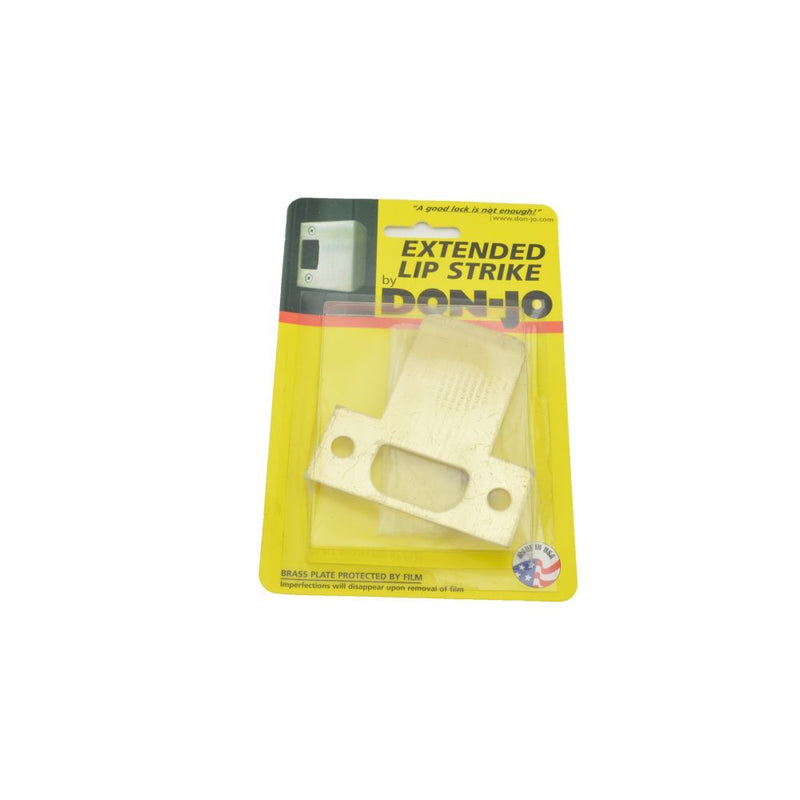 Don-Jo ETS1253 2-3/4" T Strike with 2-1/2" Extended Lip Bright Brass Finish Sparrow Supply