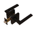Pamex FLS903C Onyx Lever with Square Rose Passage Lockset Grade 3 Matte Black Finish Sparrow Supply