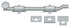Deltana FPG1026D 10" Surface Bolt with Offset; Heavy Duty; Satin Chrome Finish Sparrow Supply