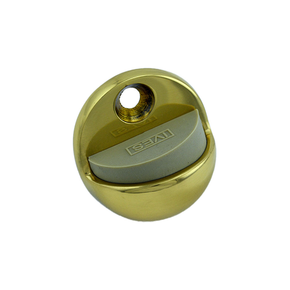 Ives Commercial FS4363 Solid Brass 1" Floor Dome Stop Bright Brass Finish Sparrow Supply