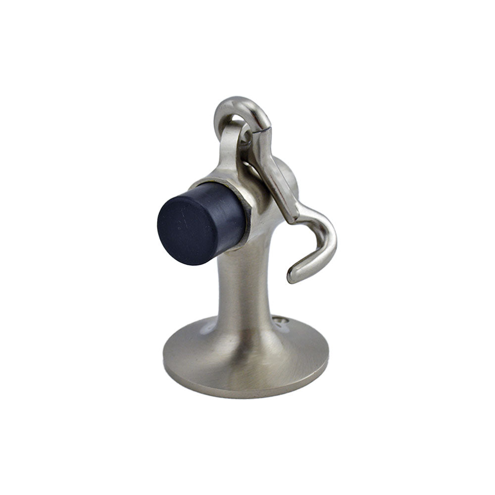 Ives Commercial FS44615 Solid Brass Floor Stop and Heavy Duty Holder with Masonry Mounting Satin Nickel Finish Sparrow Supply