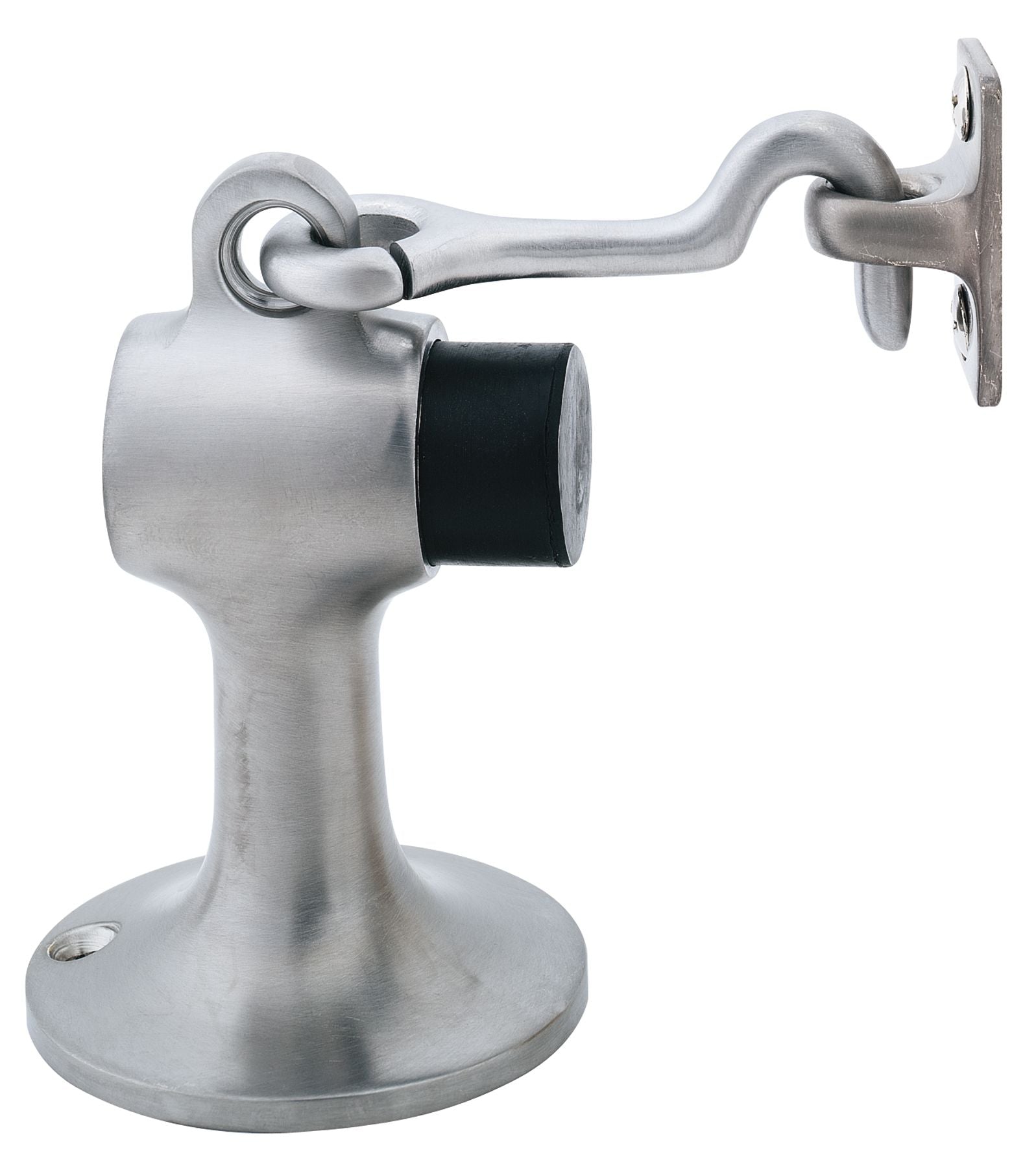 Ives Commercial FS45026D Heavy Duty Floor Stop and Holder with Wood Mounting Satin Chrome Finish Sparrow Supply