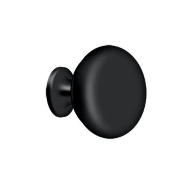 Deltana KR114U19 Knob Round Solid; Black Finish Sparrow Supply