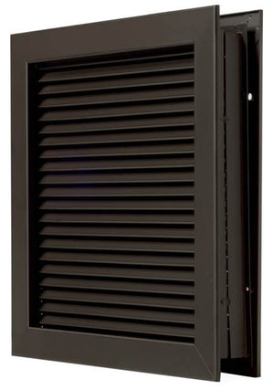National Guard Products L700RXDKB24X24 24" x 24" Self Attaching No Vision Door Louver for 1-3/4" Doors Dark Bronze Finish Sparrow Supply