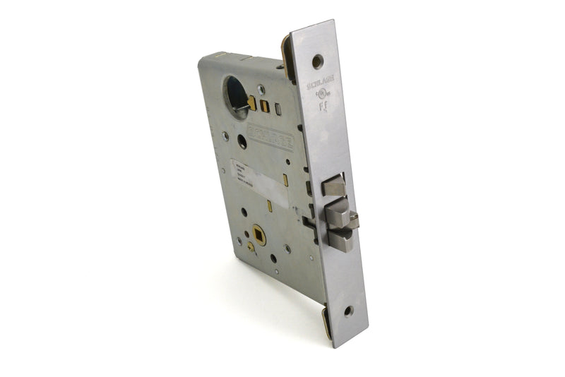 Schlage Commercial L9080P03N626 Storeroom Mortise Lock C Keyway KD with 03 Lever and N Escutcheon Satin Chrome Finish Sparrow Supply