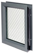 National Guard Products LFRA100WGGT11812X12 12" x 12" Low Profile Self Attaching Lite Kit with Wired Glass and 1/8" Glazing Tape Prime Coat Finish Sparrow Supply