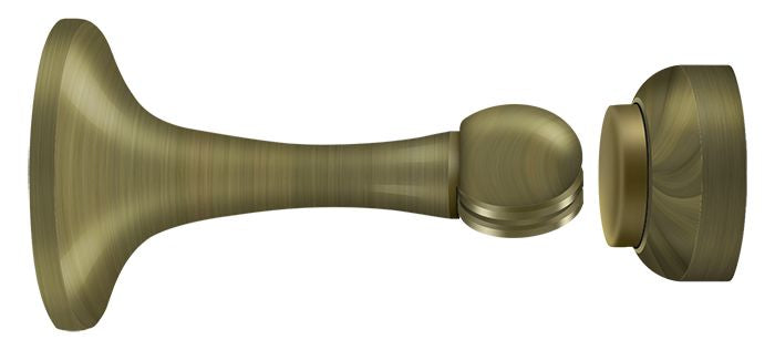 Deltana MDH30U5 Magnetic Door Holder 3"; Antique Brass Finish Sparrow Supply