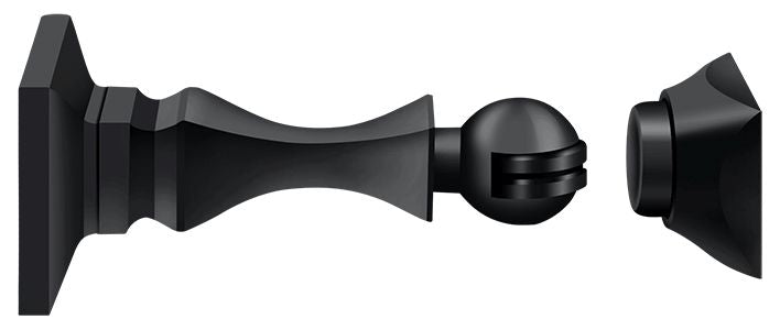 Deltana MDH35U19 Magnetic Door Holder 3-1/2"; Black Finish Sparrow Supply