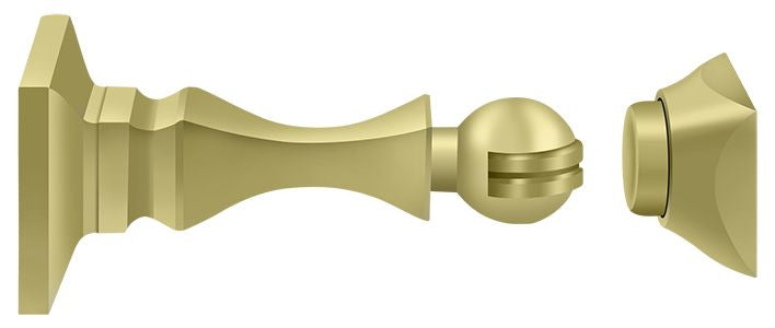 Deltana MDH35U3 Magnetic Door Holder 3-1/2"; Bright Brass Finish Sparrow Supply