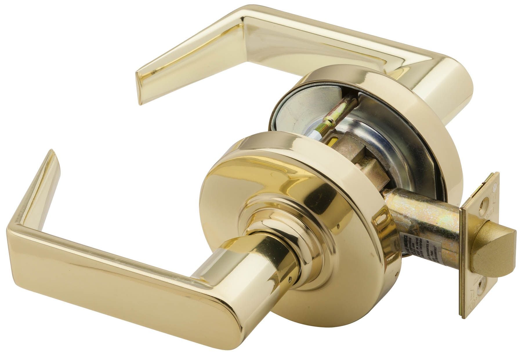 Schlage Commercial ND10RHO605 ND Series Passage Rhodes with 13-248 Latch 10-025 Strike Bright Brass Finish Sparrow Supply