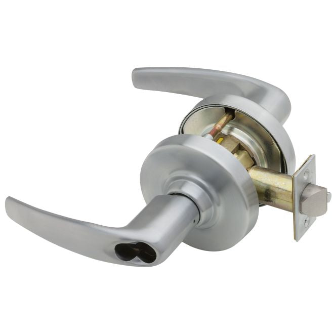 Schlage Commercial ND50JATH626 ND Series Entry / Office Large Format Less Core Athens with 13-247 Latch 10-025 Strike Satin Chrome Finish Sparrow Supply