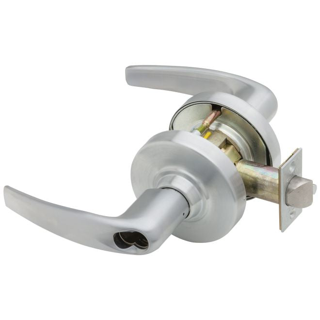 Schlage Commercial ND70BATH626 ND Series Classroom Small Format Less Core Athens with 13-247 Latch 10-025 Strike Satin Chrome Finish Sparrow Supply