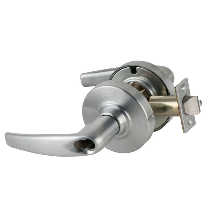 Schlage Commercial ND80BATH626 ND Series Storeroom Small Format Less Core Athens with 13-247 Latch 10-025 Strike Satin Chrome Finish Sparrow Supply