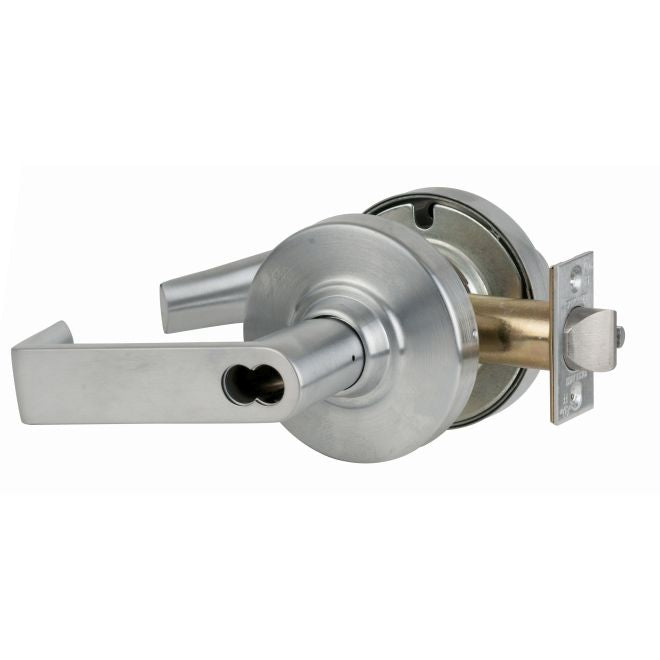 Schlage Commercial ND80BRHO626 ND Series Storeroom Small Format Less Core Rhodes with 13-247 Latch 10-025 Strike Satin Chrome Finish Sparrow Supply