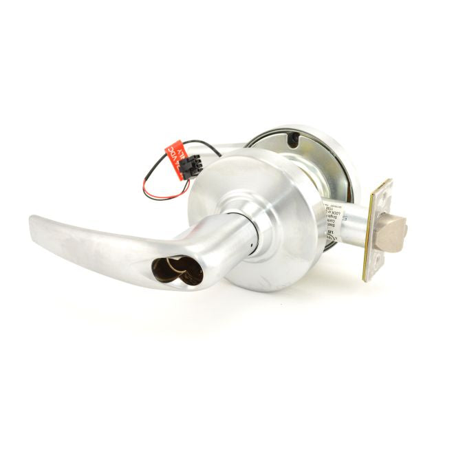 Schlage Commercial ND80JELEUATH626 ND Series Storeroom Electrically Locked or Unlocked Large Format Less Core Athens with 13-247 Latch 10-025 Strike Satin Chrome Finish Sparrow Supply