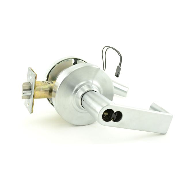 Schlage Commercial ND80JELEURHO626 ND Series Storeroom Electrically Locked or Unlocked Large Format Less Core Rhodes with 13-247 Latch 10-025 Strike Satin Chrome Finish Sparrow Supply