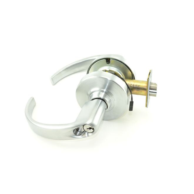 Schlage Commercial ND80JELEUSPA626 ND Series Storeroom Electrically Locked or Unlocked Large Format Less Core Sparta with 13-247 Latch 10-025 Strike Satin Chrome Finish Sparrow Supply