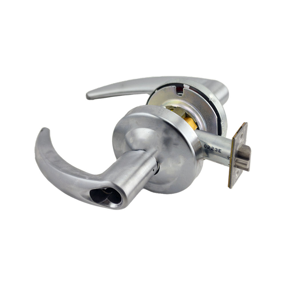 Schlage Commercial ND80JOME626 ND Series Storeroom Large Format Less Core Omega with 13-247 Latch 10-025 Strike Satin Chrome Finish Sparrow Supply