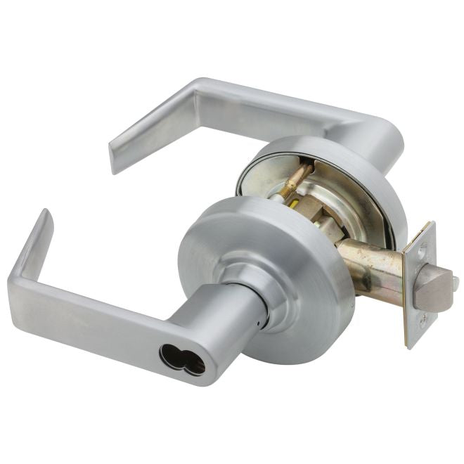 Schlage Commercial ND82BRHO626 ND Series Institution Small Format Less Core Rhodes with 13-247 Latch 10-025 Strike Satin Chrome Finish Sparrow Supply