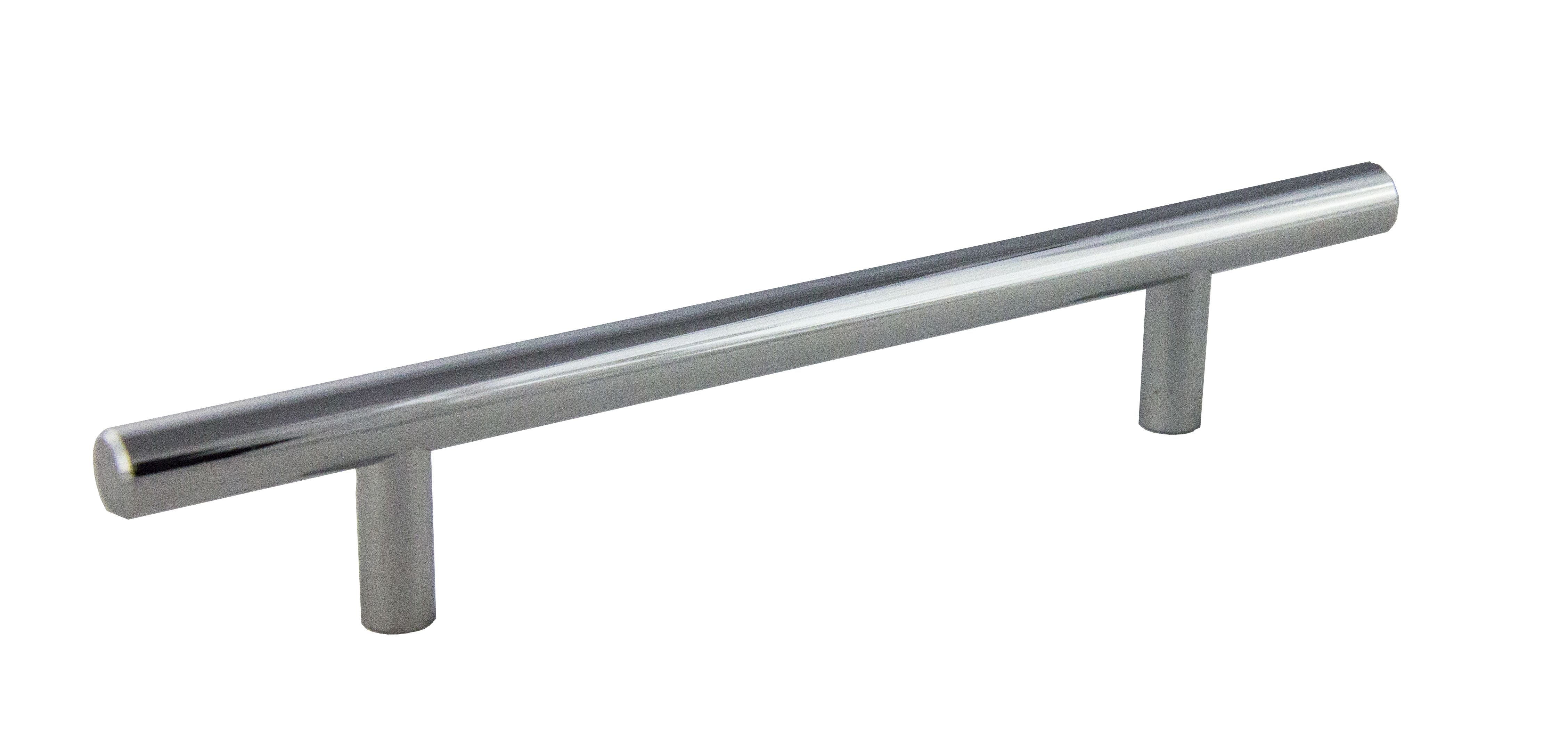 Pride Industrial P108PC 8" Bar Cabinet Pull with 5" Center to Center Polished Chrome Finish Sparrow Supply