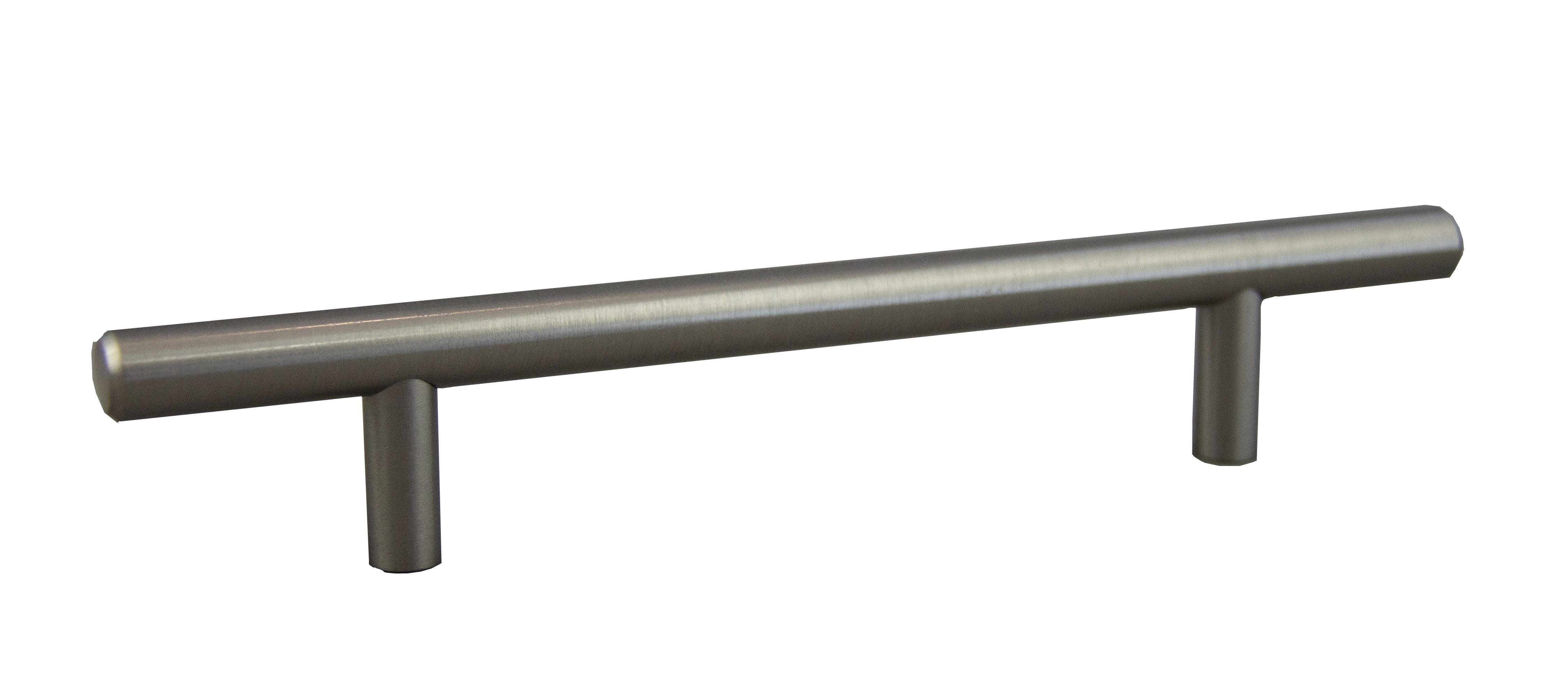 Pride Industrial P108SN 8" Bar Cabinet Pull with 5" Center to Center Satin Nickel Finish Sparrow Supply