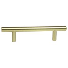 Pride Industrial P1096PB 6" Bar Cabinet Pull with 3-3/4" Center to Center Polished Brass Finish Sparrow Supply