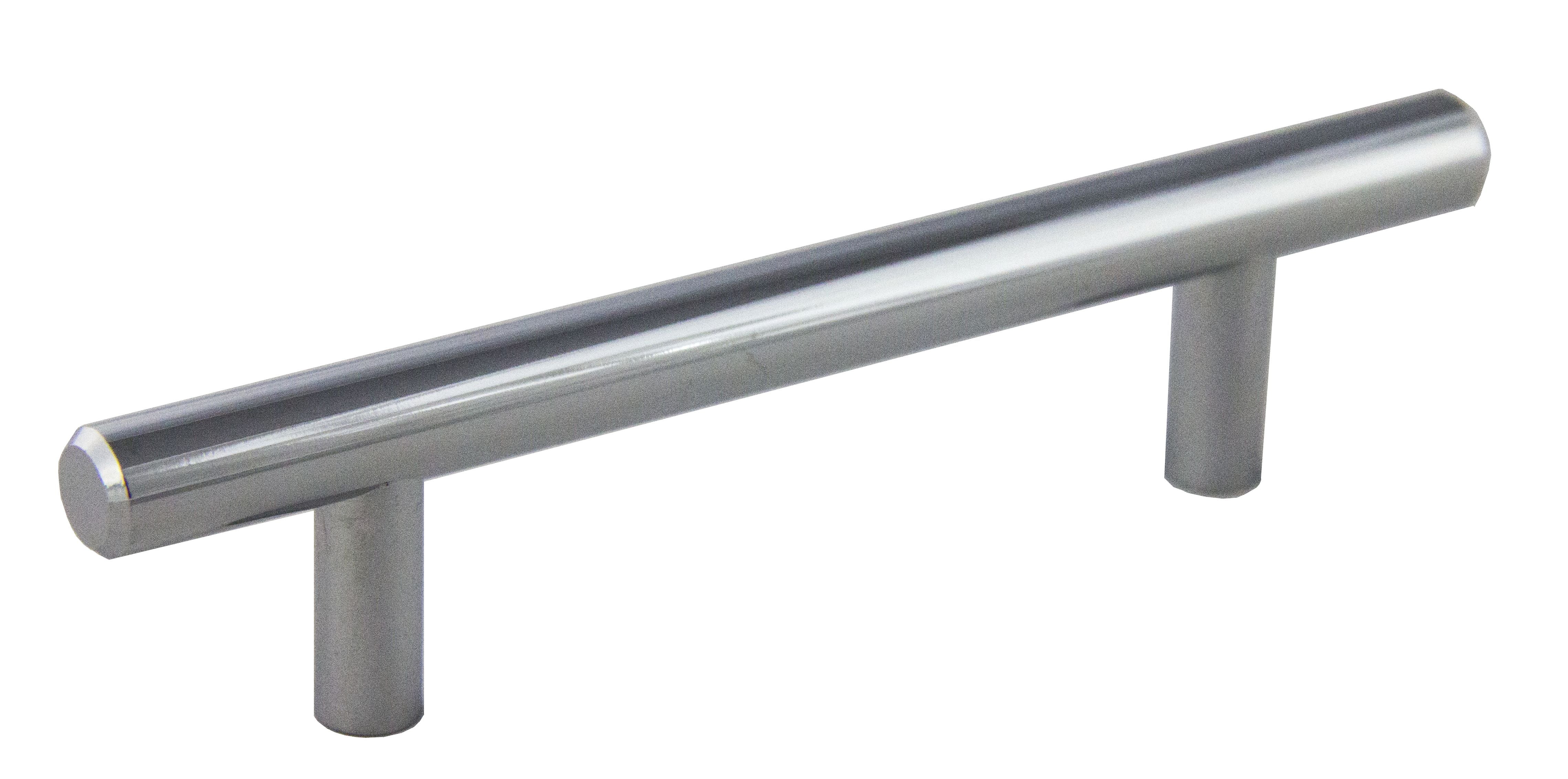Pride Industrial P1096PC 6" Bar Cabinet Pull with 3-3/4" Center to Center Polished Chrome Finish Sparrow Supply