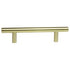 Pride Industrial P1096SB 6" Bar Cabinet Pull with 3-3/4" Center to Center Satin Brass Finish Sparrow Supply