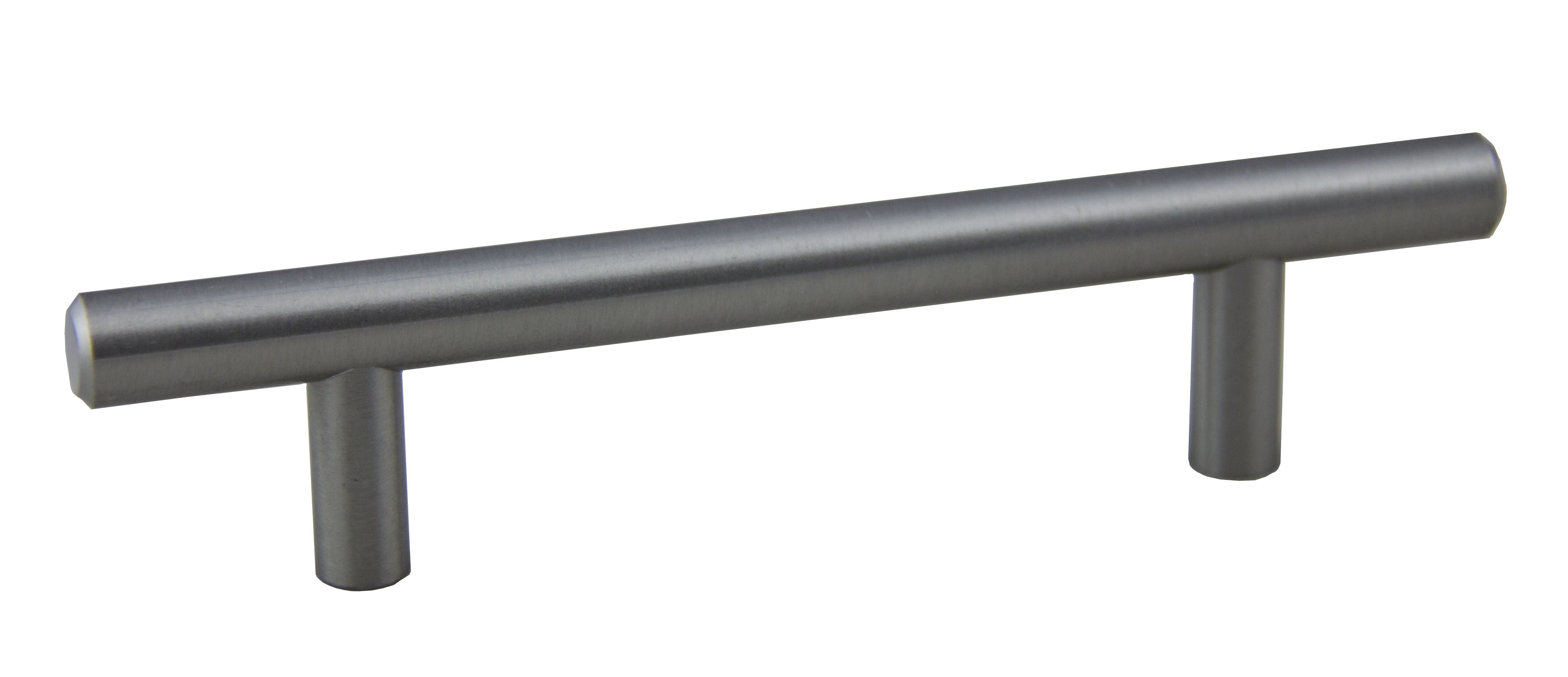 Pride Industrial P1096SN 6" Bar Cabinet Pull with 3-3/4" Center to Center Satin Nickel Finish Sparrow Supply