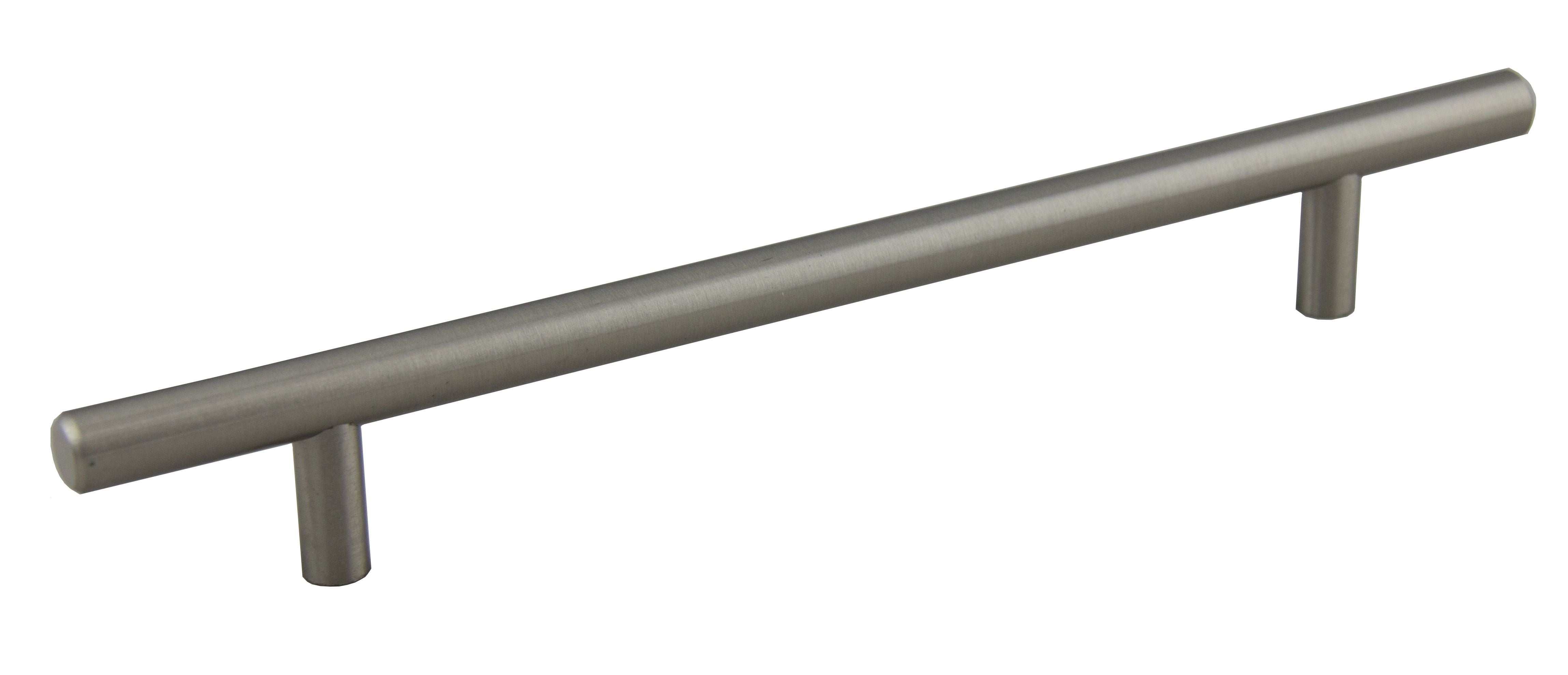 Pride Industrial P110SN 10" Bar Cabinet Pull with 7" Center to Center Satin Nickel Finish Sparrow Supply