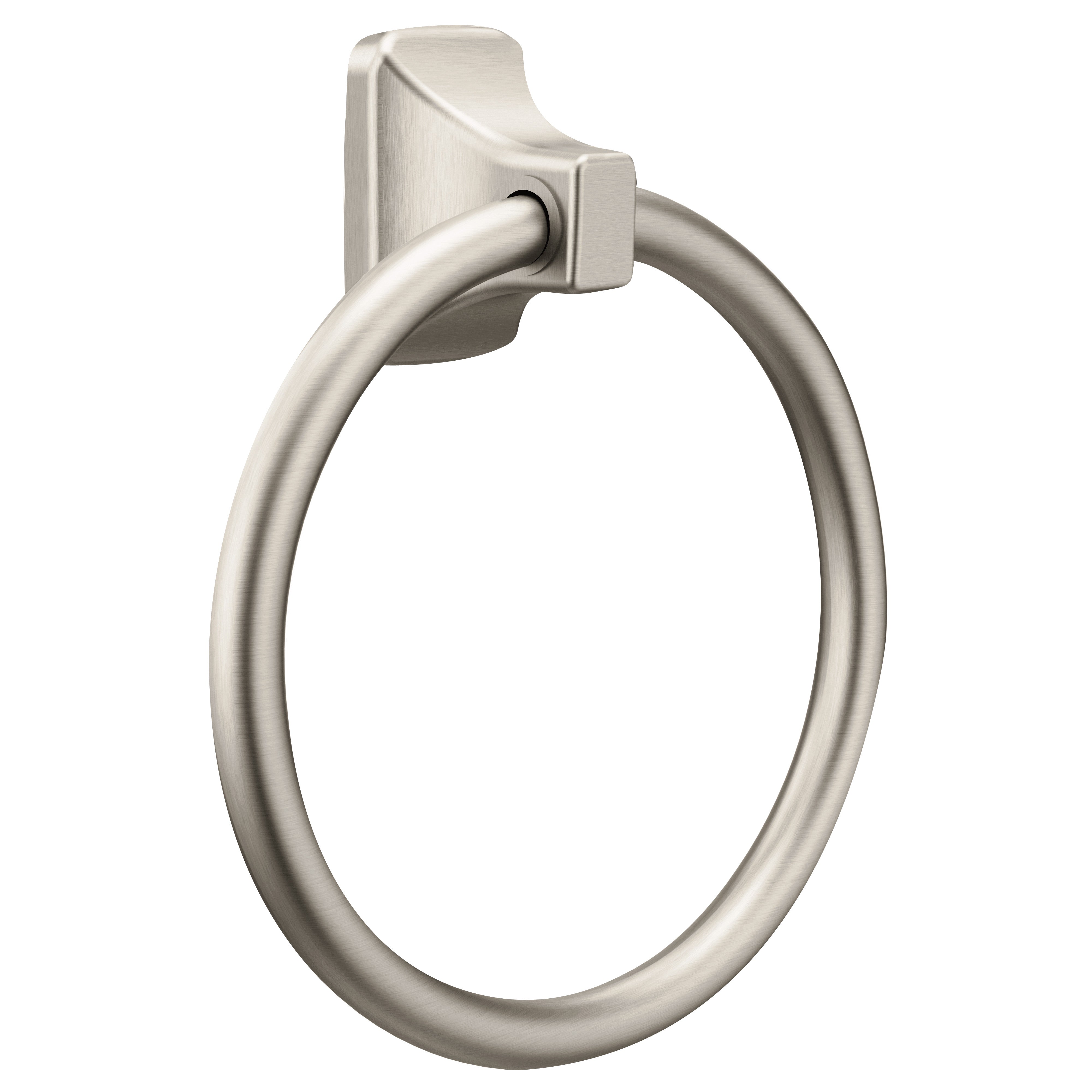 Moen P5860BN Contemporary Towel Ring with Metal Ring Brushed Nickel Finish Sparrow Supply