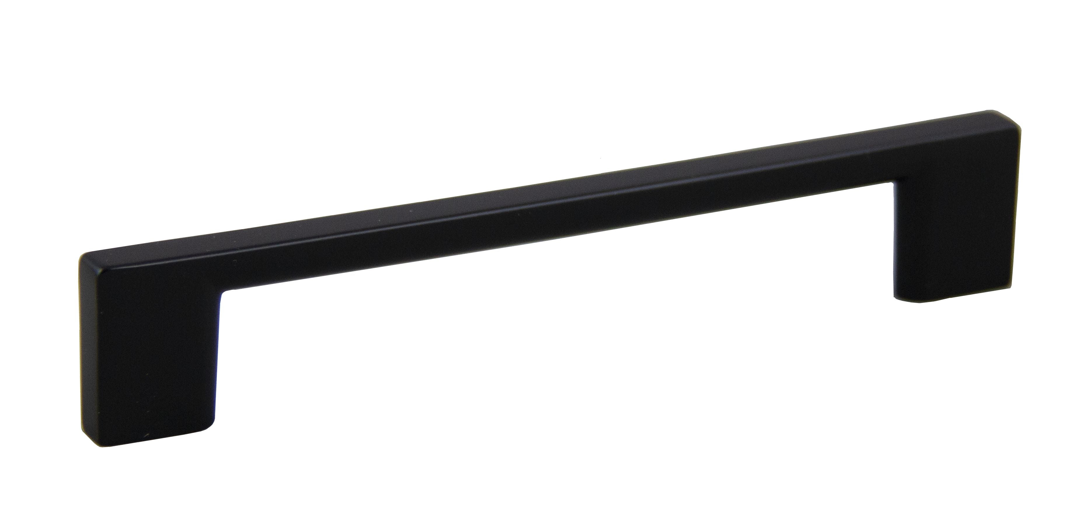 Pride Industrial P81572BK 5-7/8" Miami Cabinet Pull with 5" Center to Center Matte Black Finish Sparrow Supply