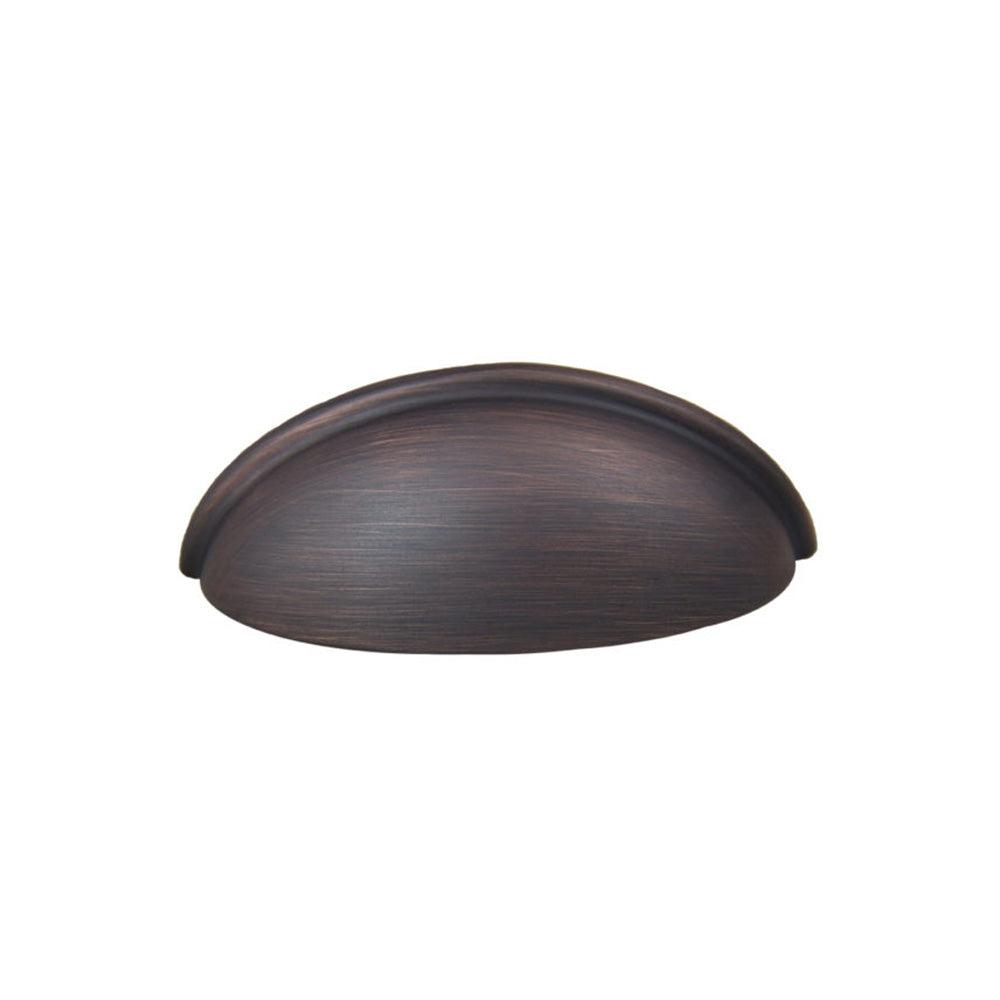 Pride Industrial P8298110B 3-1/2" Cup Cabinet Pull with 3" Center to Center Oil Rubbed Bronze Finish Sparrow Supply