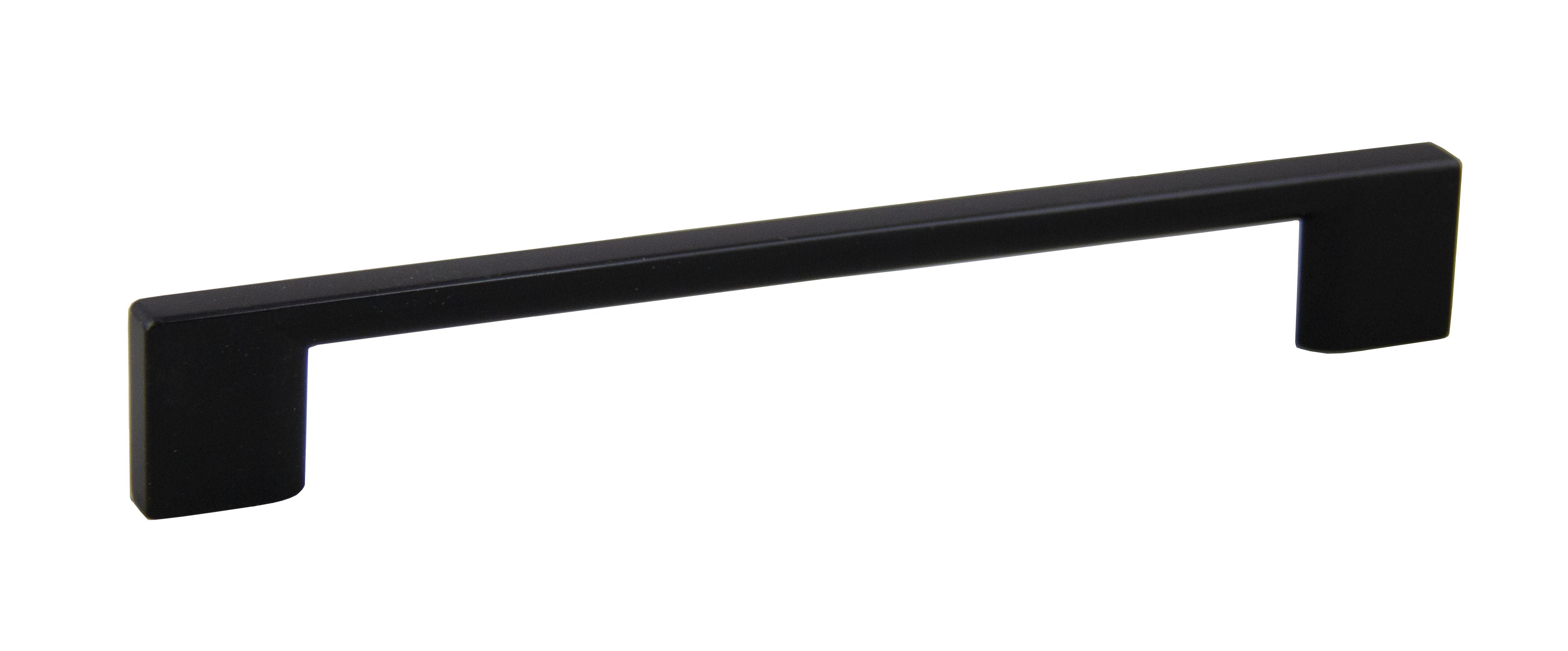 Pride Industrial P83572BK 7-1/2" Miami Cabinet Pull with 6-3/10" Center to Center Matte Black Finish Sparrow Supply
