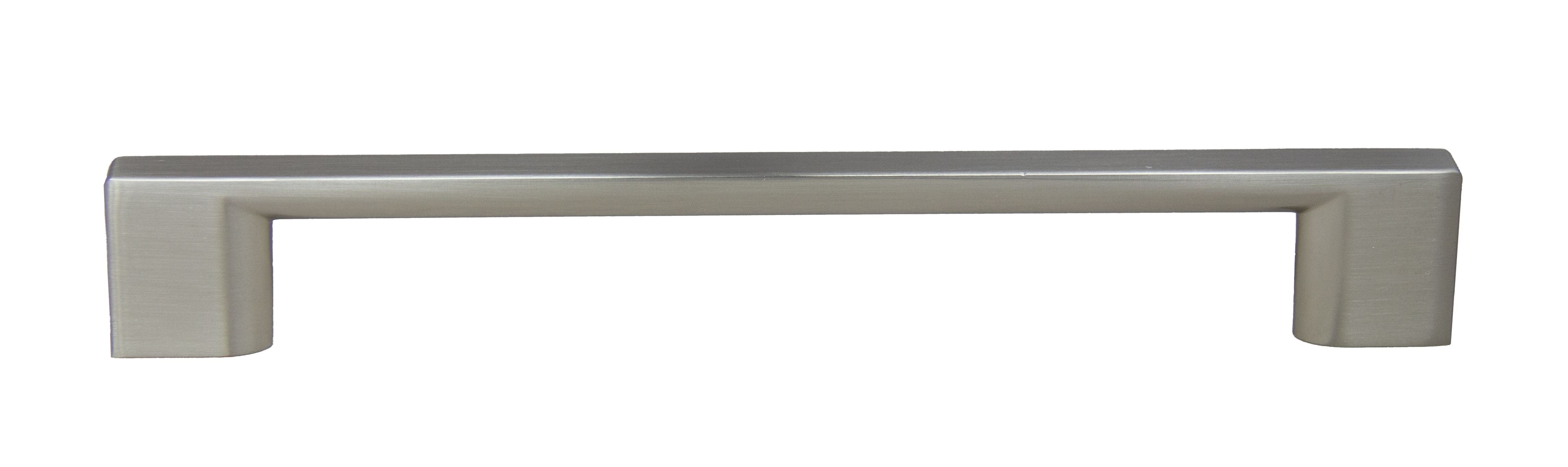 Pride Industrial P83572SN 7-1/2" Miami Cabinet Pull with 6-3/10" Center to Center Satin Nickel Finish Sparrow Supply