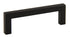 Pride Industrial P87226BK 4-1/4" Modern Square Cabinet Pull with 3-3/4" Center to Center Matte Black Finish Sparrow Supply