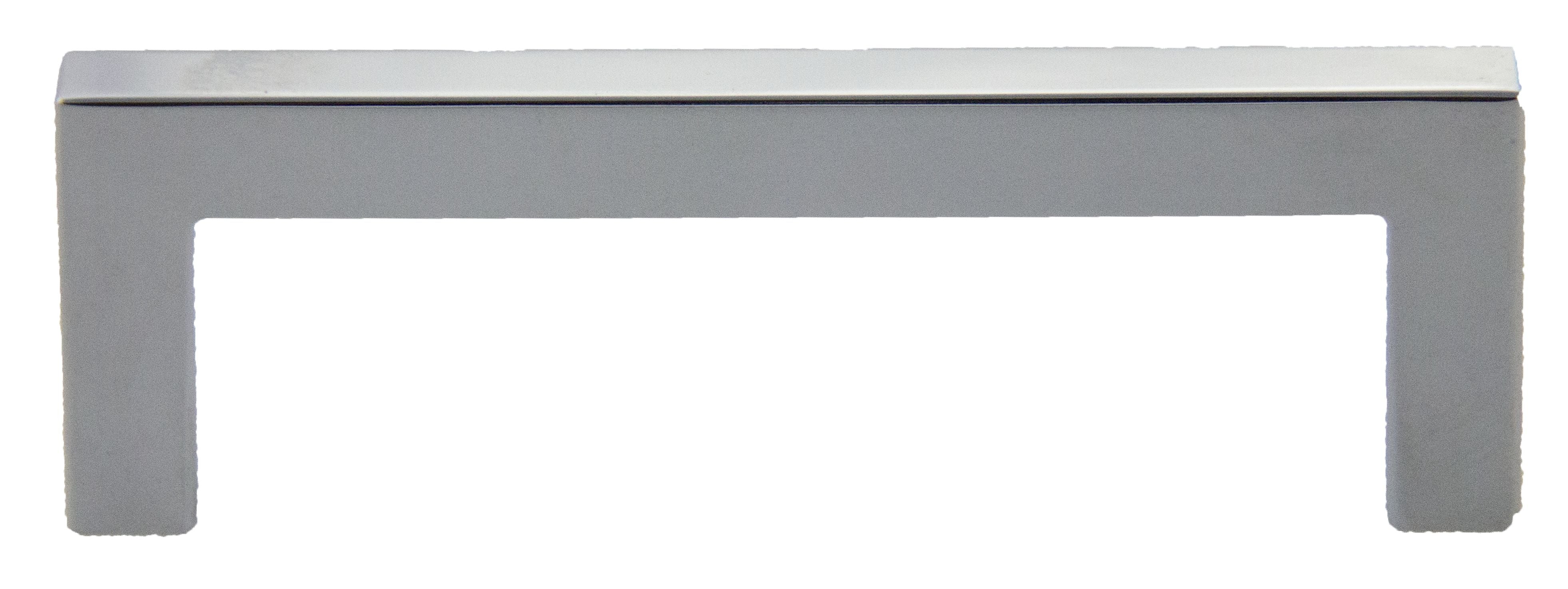Pride Industrial P87226PC 4-1/4" Modern Square Cabinet Pull with 3-3/4" Center to Center Polished Chrome Finish Sparrow Supply