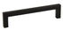 Pride Industrial P87227BK 5-1/2" Modern Square Cabinet Pull with 5" Center to Center Matte Black Finish Sparrow Supply