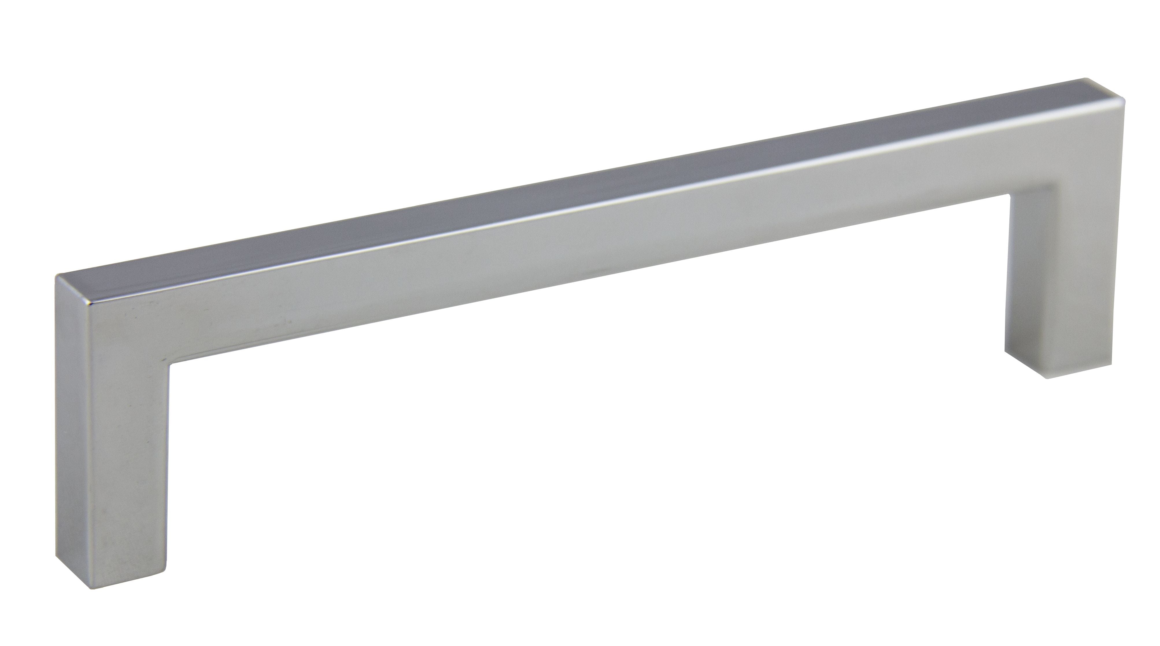 Pride Industrial P87227PC 5-1/2" Modern Square Cabinet Pull with 5" Center to Center Polished Chrome Finish Sparrow Supply