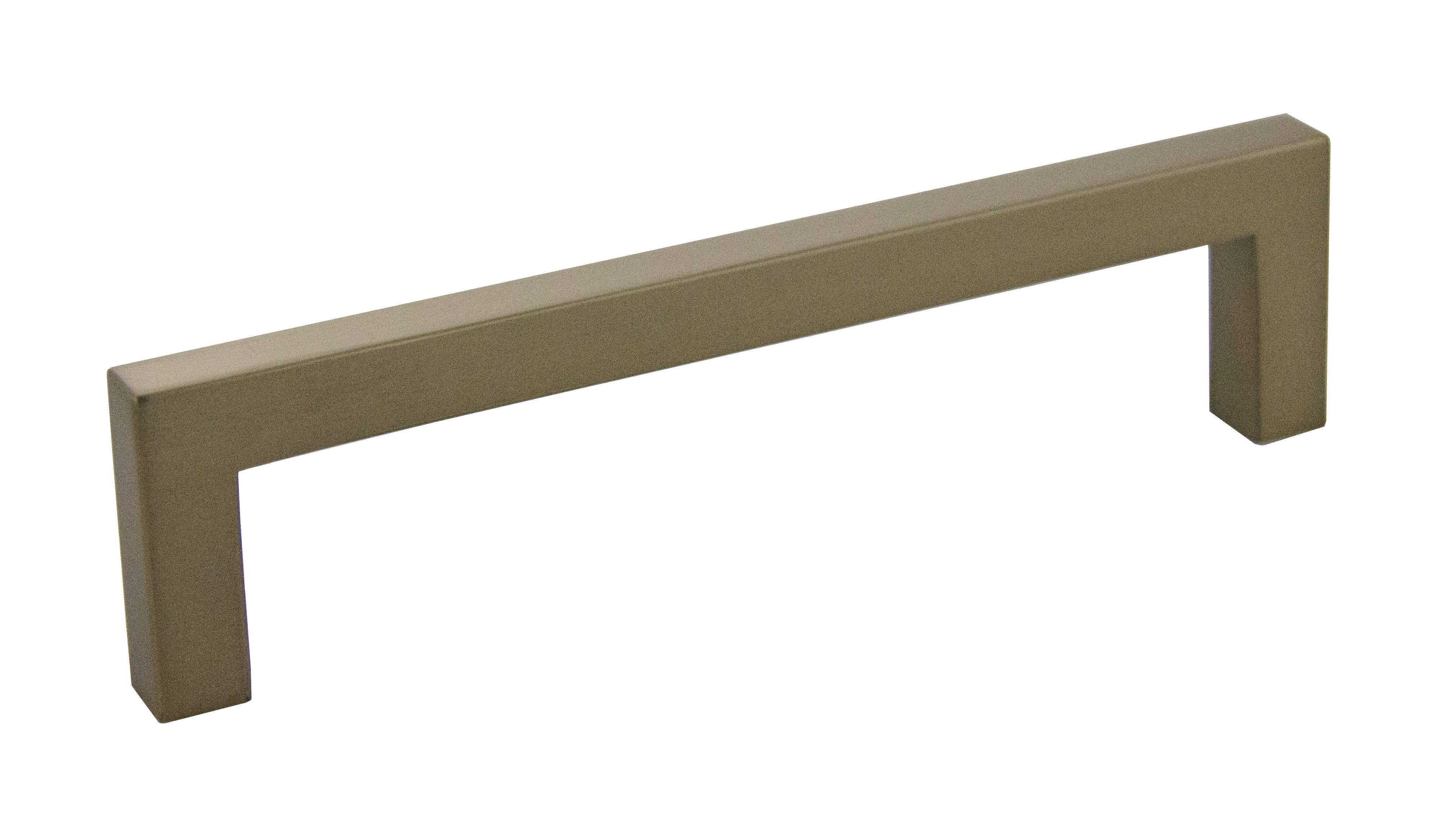 Pride Industrial P87227RG 5-1/2" Modern Square Cabinet Pull with 5" Center to Center Rose Gold Finish Sparrow Supply