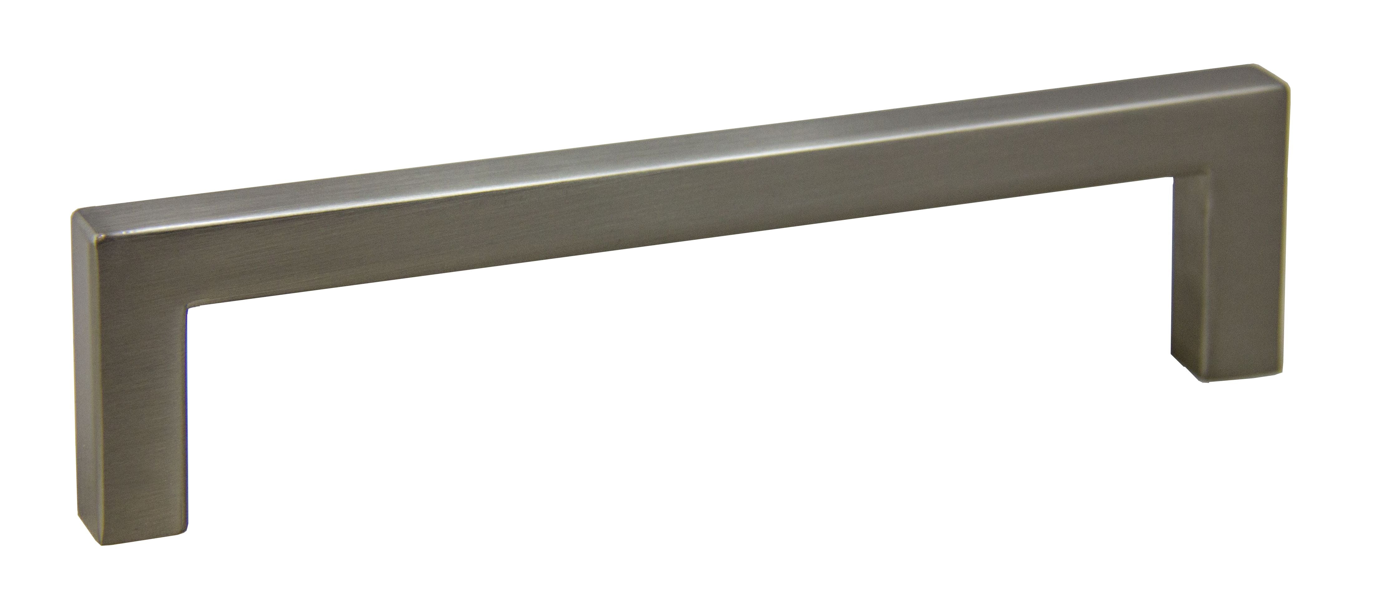 Pride Industrial P87227SN 5-1/2" Modern Square Cabinet Pull with 5" Center to Center Satin Nickel Finish Sparrow Supply