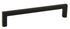 Pride Industrial P87228BK 6-3/8" Modern Square Cabinet Pull with 6-3/10" Center to Center Matte Black Finish Sparrow Supply