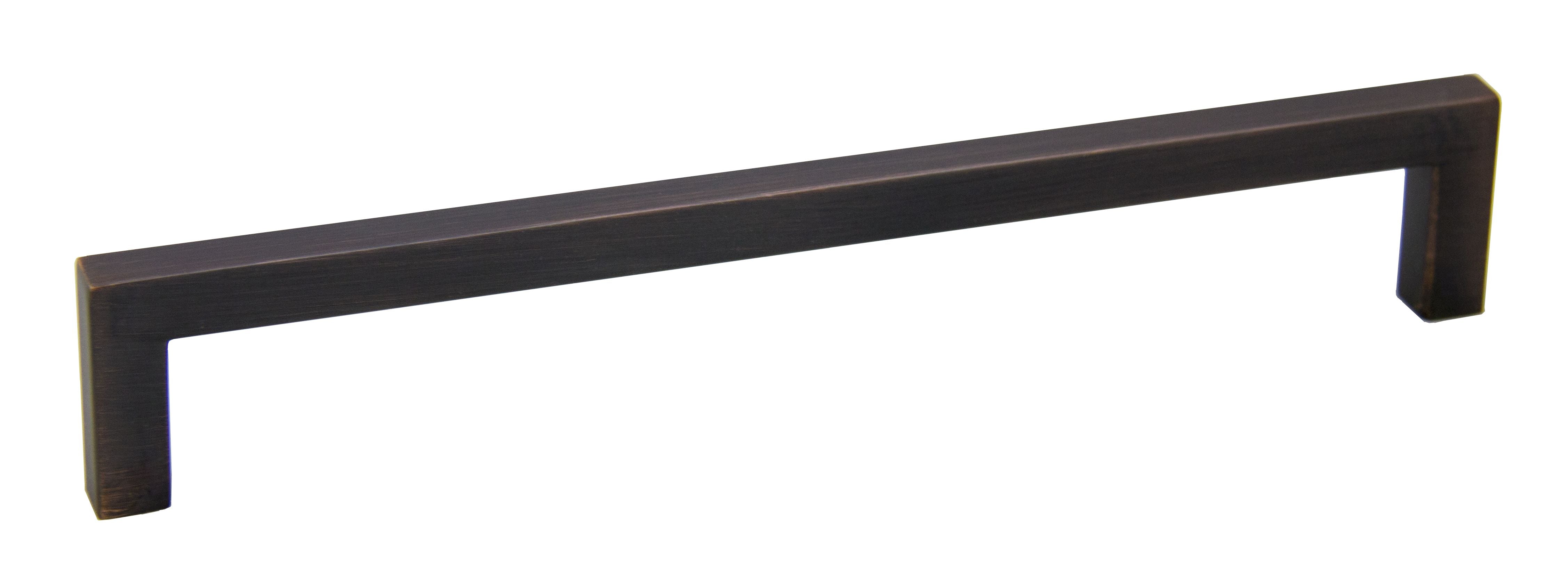 Pride Industrial P8722910B 8" Modern Square Cabinet Pull with 7-1/2" Center to Center Oil Rubbed Bronze Finish Sparrow Supply