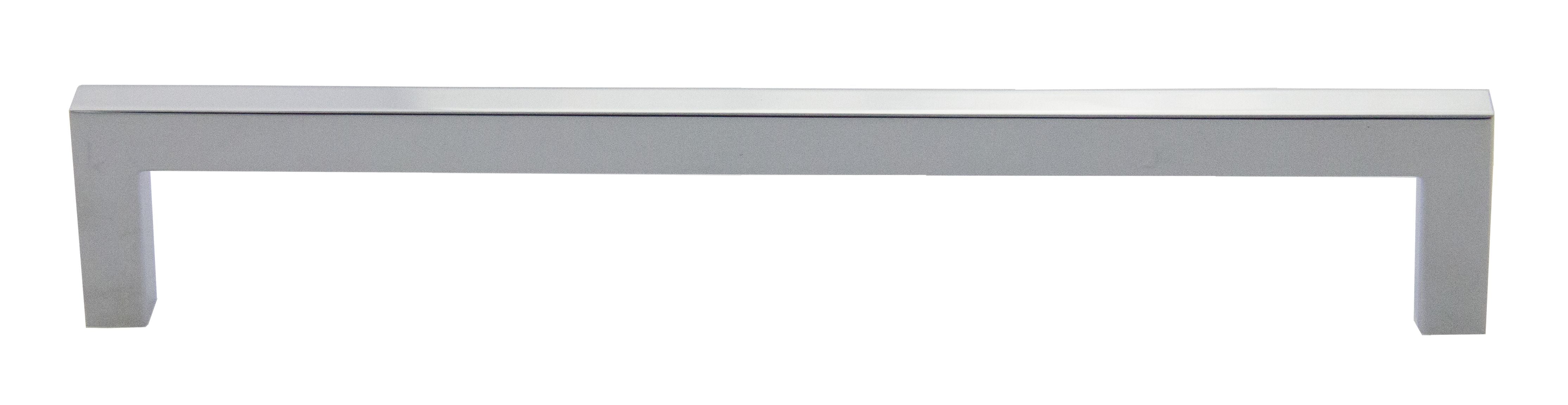 Pride Industrial P87229PC 8" Modern Square Cabinet Pull with 7-1/2" Center to Center Polished Chrome Finish Sparrow Supply