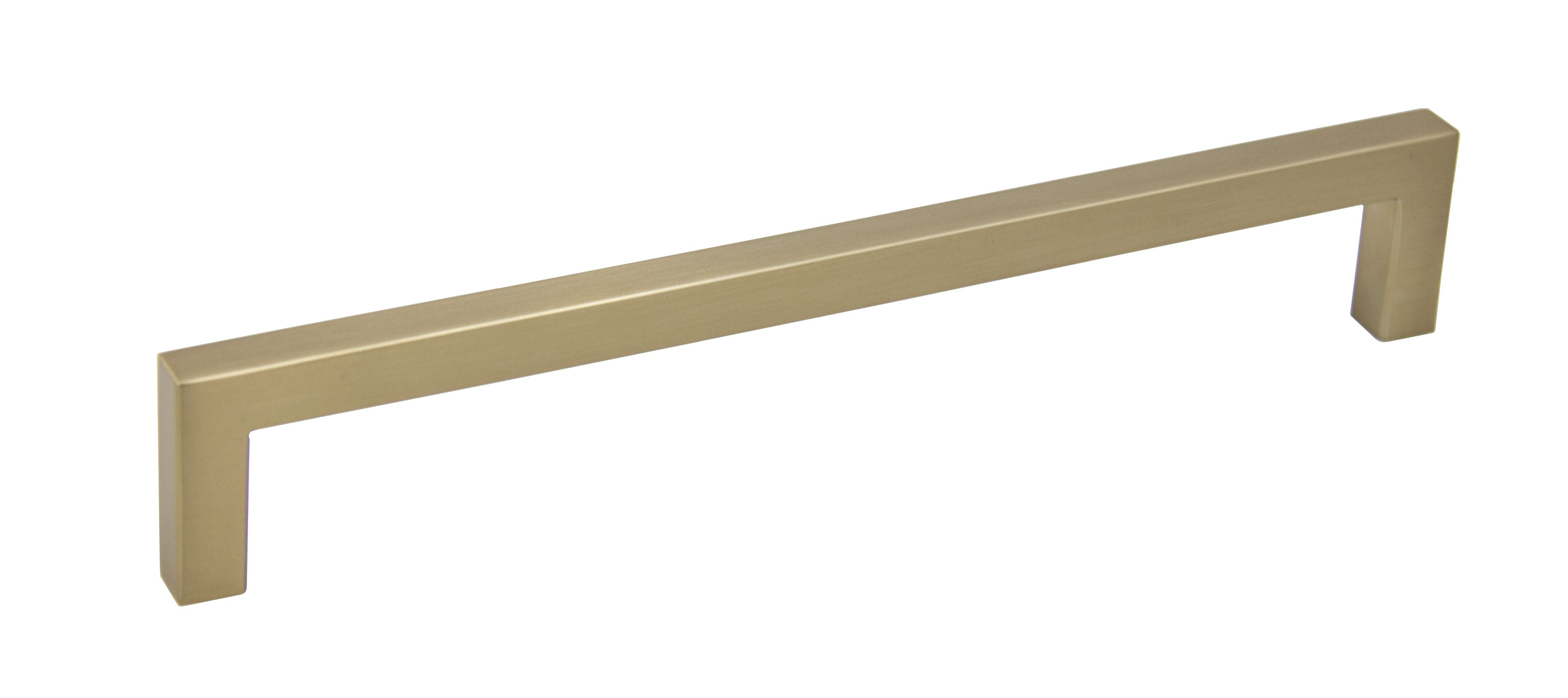 Pride Industrial P87229RG 8" Modern Square Cabinet Pull with 7-1/2" Center to Center Rose Gold Finish Sparrow Supply